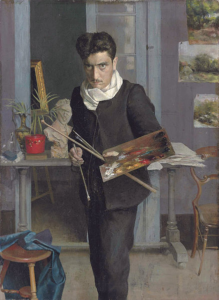 Self-Portrait 1898 by Julio Romero de Torres (1874-1930)  Christies